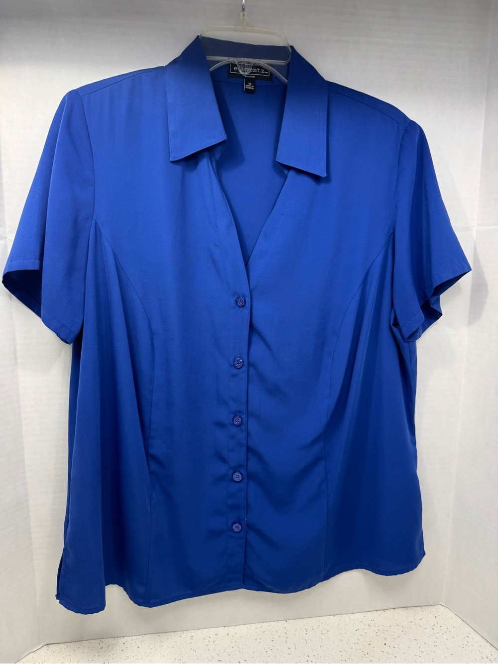 Elementz Royal Blue Short-Sleeve Button Down Shirt
